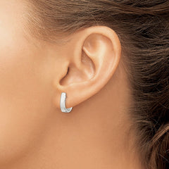 Sterling Silver Fancy J-Hoop Earrings