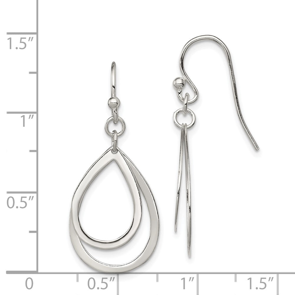 Sterling Silver Dangle Shepherd Hook Earrings