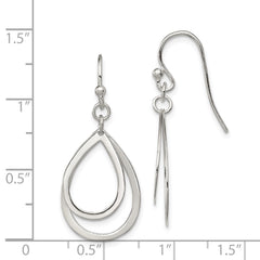 Sterling Silver Dangle Shepherd Hook Earrings