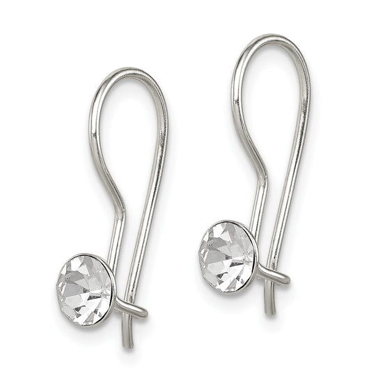 Sterling Silver French Wire Stellux Crystal Earrings