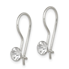 Sterling Silver French Wire Stellux Crystal Earrings