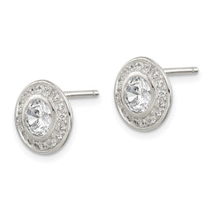 Sterling Silver CZ Post Earrings