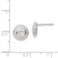 Sterling Silver CZ Post Earrings