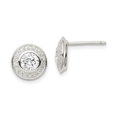 Sterling Silver CZ Post Earrings