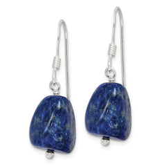 Sterling Silver Blue Lapis Square Earrings