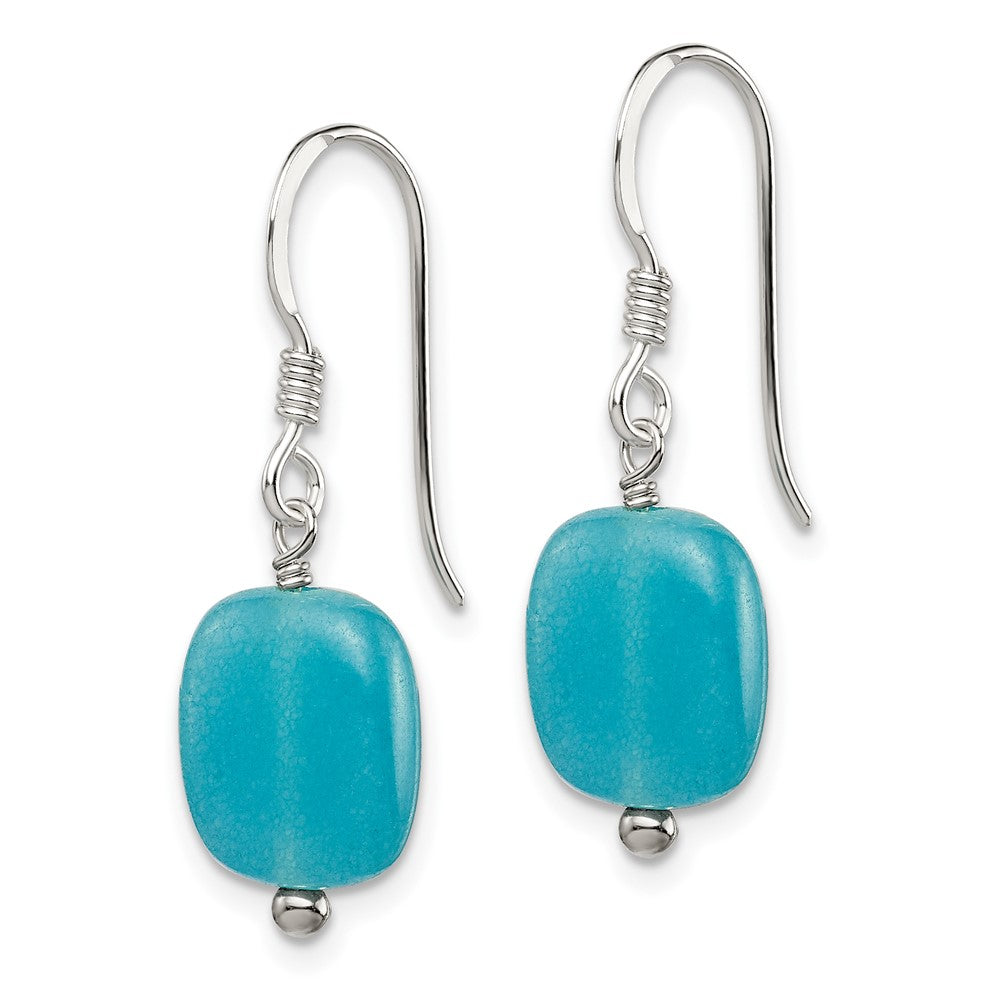 Sterling Silver Aquamarine Simulant Earrings