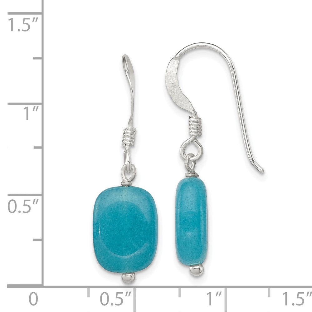 Sterling Silver Aquamarine Simulant Earrings