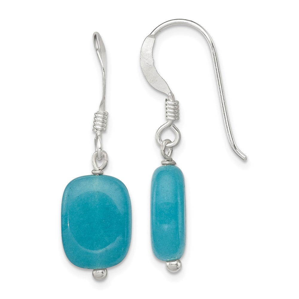 Sterling Silver Aquamarine Simulant Earrings