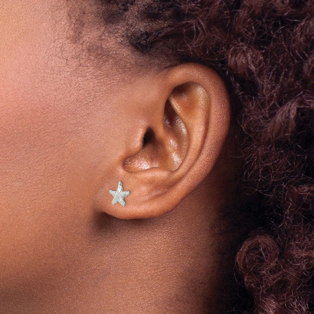 Sterling Silver Starfish Mini Earrings