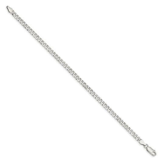 Sterling Silver 4mm Beveled Curb Chain