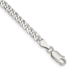 Sterling Silver 4mm Beveled Curb Chain