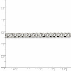 Sterling Silver 4.5mm Beveled Curb Chain