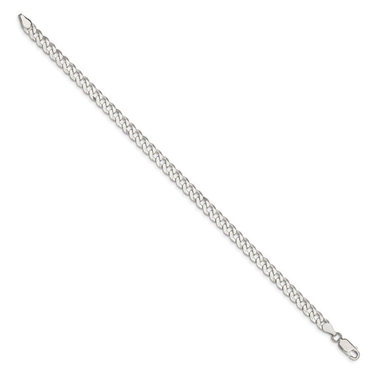 Sterling Silver 4.5mm Beveled Curb Chain