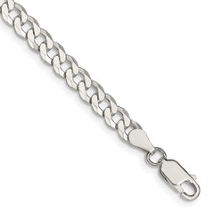 Sterling Silver 4.5mm Beveled Curb Chain