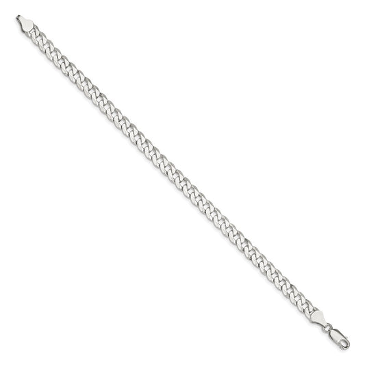 Sterling Silver 6.0mm Beveled Curb Chain