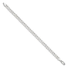 Sterling Silver 6.0mm Beveled Curb Chain