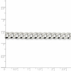 Abgeschrägte Panzerkette aus Sterlingsilber, 7 mm