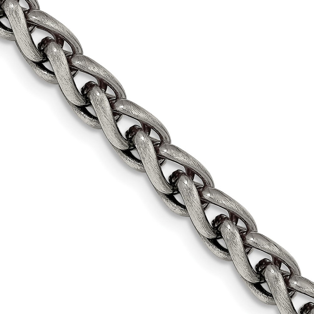 Sterling Silver 6mm Antiqued Spiga Chain