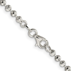 3 mm Perlenkette aus Sterlingsilber