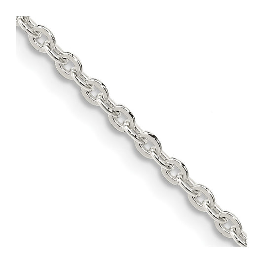 Sterling Silver 2mm Flat Cable Chain