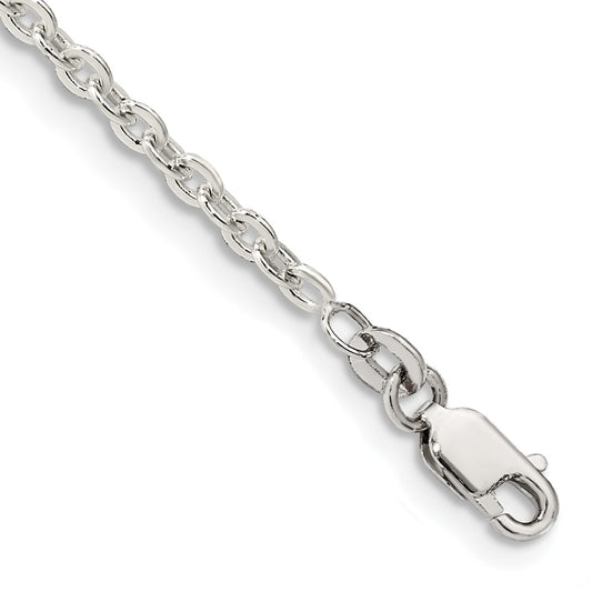 Sterling Silver 2.75mm Flat Cable Chain