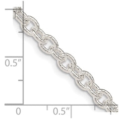 Cadena Rolo elegante de plata de ley de 4,55 mm