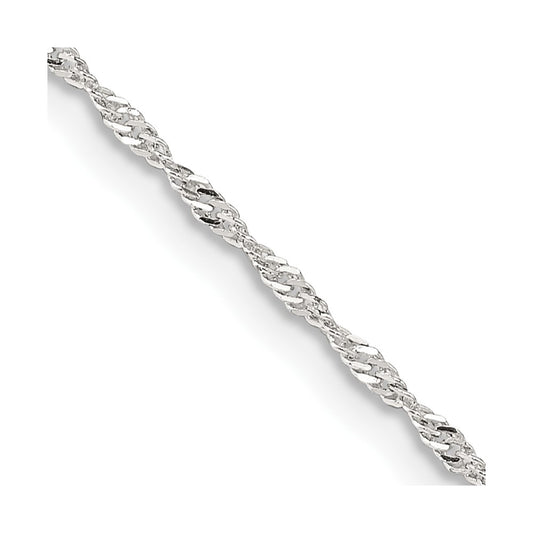 Sterling Silver 1.40mm Singapore Chain