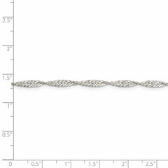 Sterling Silver 3mm Singapore Chain