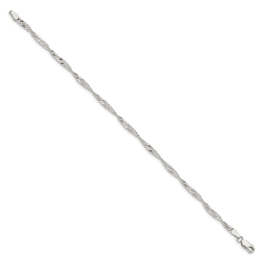 Sterling Silver 3mm Singapore Chain
