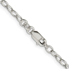 Sterling Silver 3.40mm Oval Cable Chain