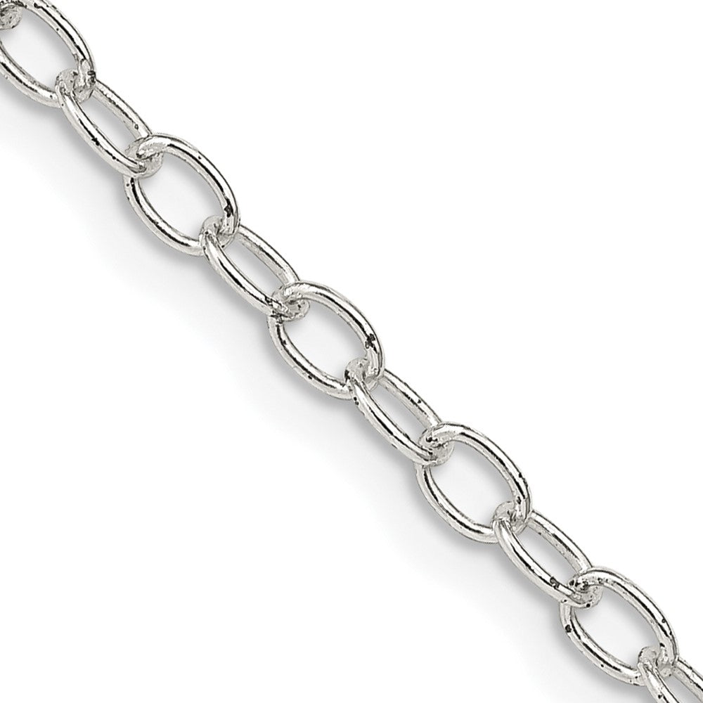 Sterling Silver 3.40mm Oval Cable Chain