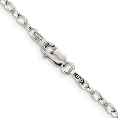 Sterling Silver 2.5mm Oval Rolo Chain