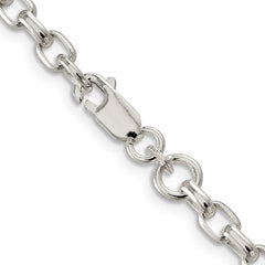 Sterling Silver 4.4mm Oval Rolo Chain