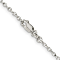 Sterling Silver 2.25mm Oval cable chain
