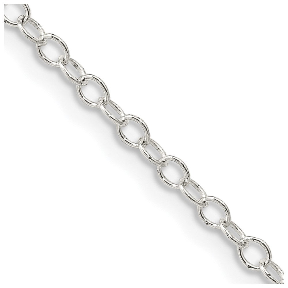 Sterling Silver 2.25mm Oval cable chain