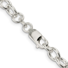 Sterling Silver 6.8mm Oval cable chain