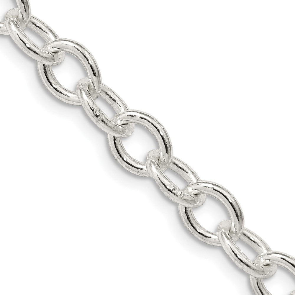 Sterling Silver 6.8mm Oval cable chain