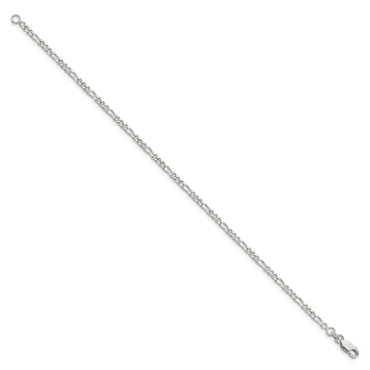 Sterling Silver 2.5mm Figaro Chain