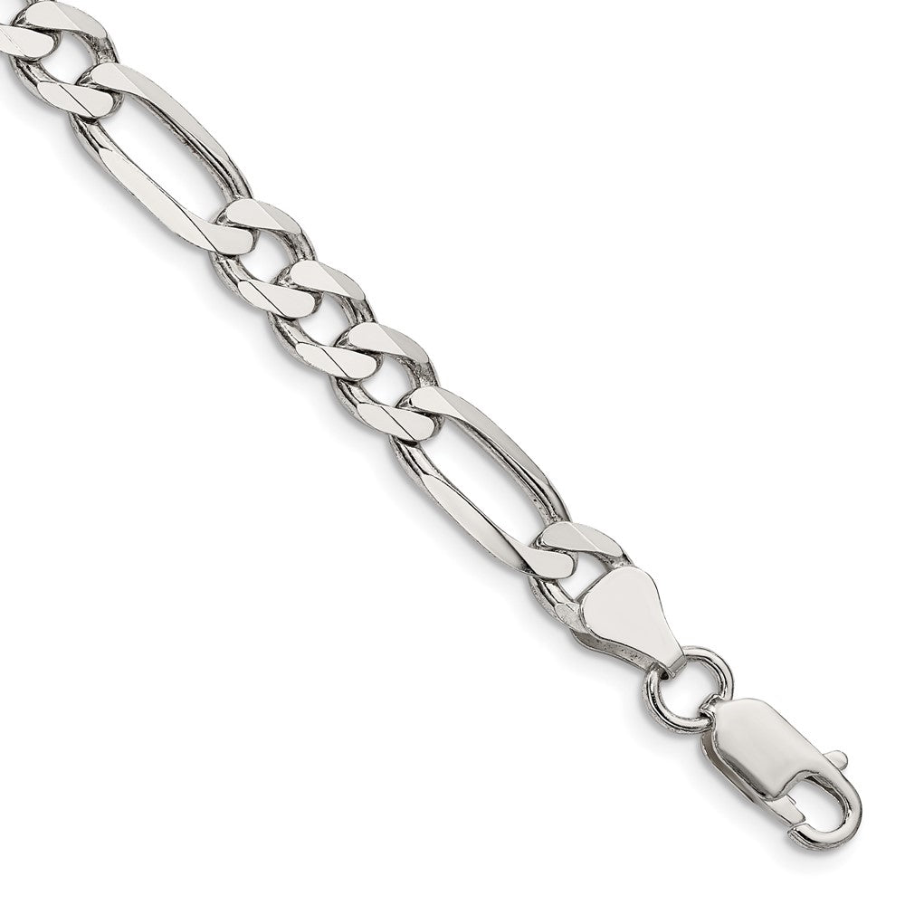 Sterling Silver 6.5mm Figaro Chain