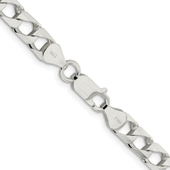 Sterling Silver 6.25mm Polished Open Curb Chain