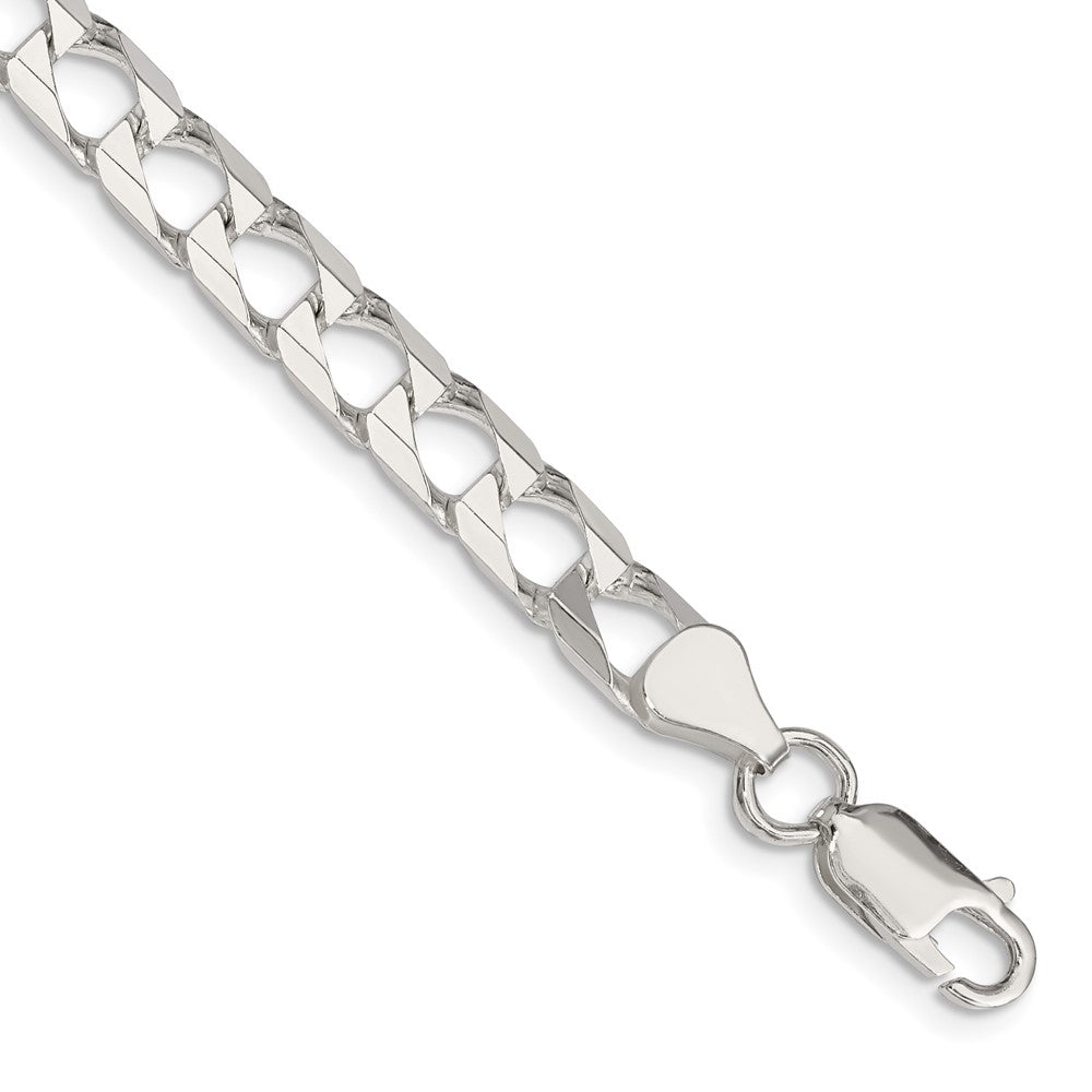 Sterling Silver 6.25mm Polished Open Curb Chain