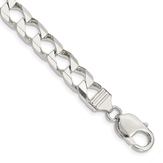 Sterling Silver 6.75mm Polished Open Curb Chain