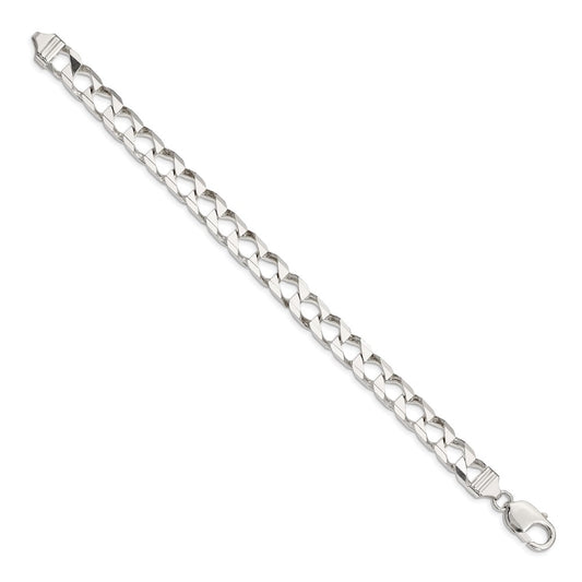 Sterling Silver 8.6mm Polished Open Curb Chain