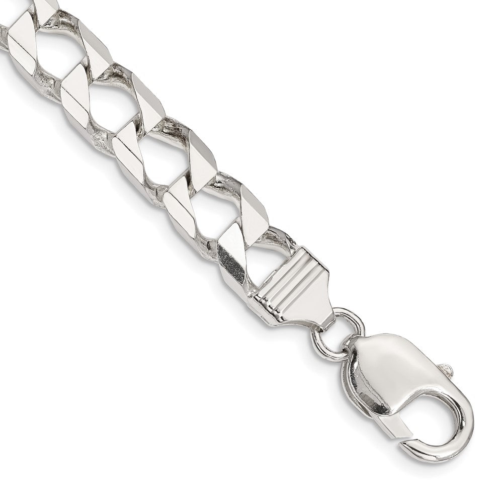 Sterling Silver 8.6mm Polished Open Curb Chain