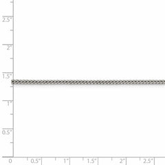 Sterling Silver 2mm Diamond-cut Round Franco Chain