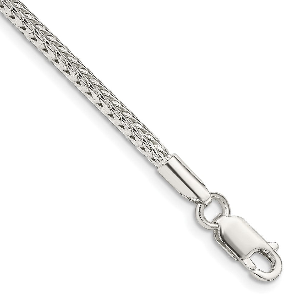 Sterling Silver 2.5mm Diamond-cut Round Franco Chain