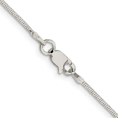 Sterling Silver 1.25mm Round Snake Chain