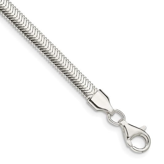 Sterling Silver 5mm Flat Oval Snake Chain