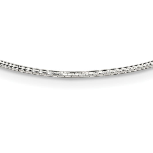 Sterling Silver 1.6mm w/ 2in extender Neckwire Chain