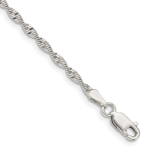 Sterling Silver 2mm Twisted Herringbone Chain